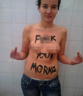 NUDE TITS AGAINST ISLAMISM: A brave deed of protest