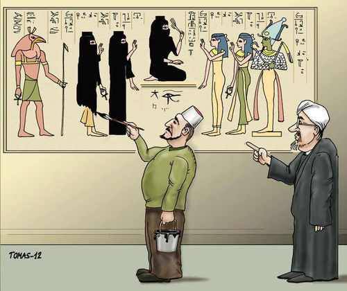MOSLIM = Met Ons Samen Leven Is Moeilijk; MUZLEM= Mit Uns Zusammen Leben Erheblich Mühsam يعيشون بيننا هي مزعجة