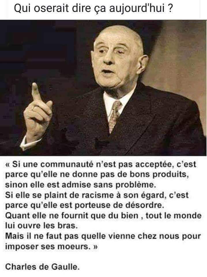 La Sagesse de Charles de Gaulle sur la discrimination, une conférence en une photo: