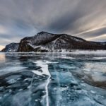 Baikal ice on sunset 3